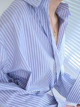 Oversized Pinstripe Button Down Shirt